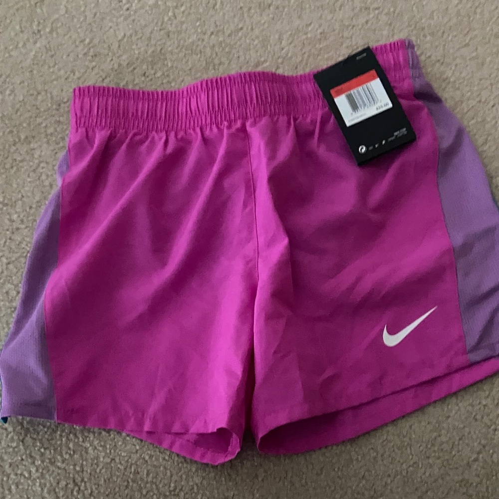 Nike Girls Dry Athletic Shorts - Black and Pink Duo - Picture 3 of 5